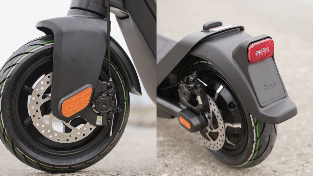 NIU KQi3 Pro Review: A Level-Up For Commuter Scooters 72 Closeup of fenders on KQi3 Pro