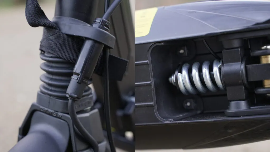 Fluid Mosquito Review: Smaller, Faster, Better? 43 Close-up of the two suspension springs on the Fluid Mosquito