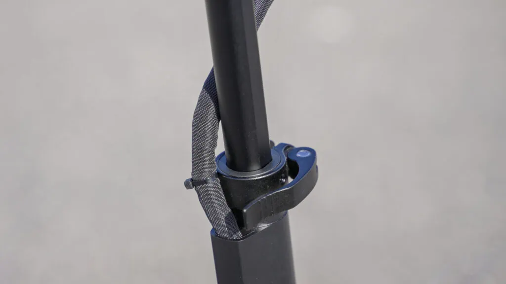 fluid Horizon Electric Scooter Review 44 Closeup of telescopic stem mechanism on the Fluid Horizon