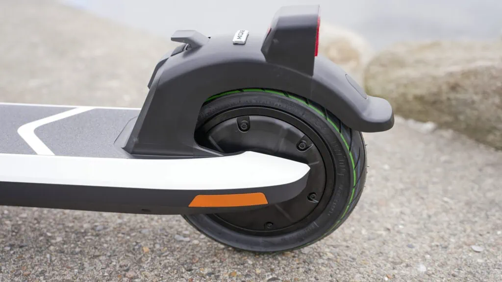 NIU KQi2 Pro Review: Most Reliable Commuter Scooter? 44 Closeup of the motor on the NIU KQi2 Pro
