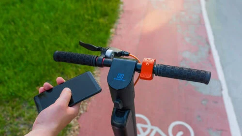 Controlling an electric scooter settings with a phone