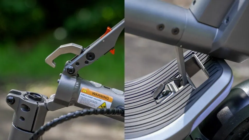 Apollo Go Review: Dual Motor Power That You Can Actually Carry 27 Folding mechanism on the Apollo Go electric scooter