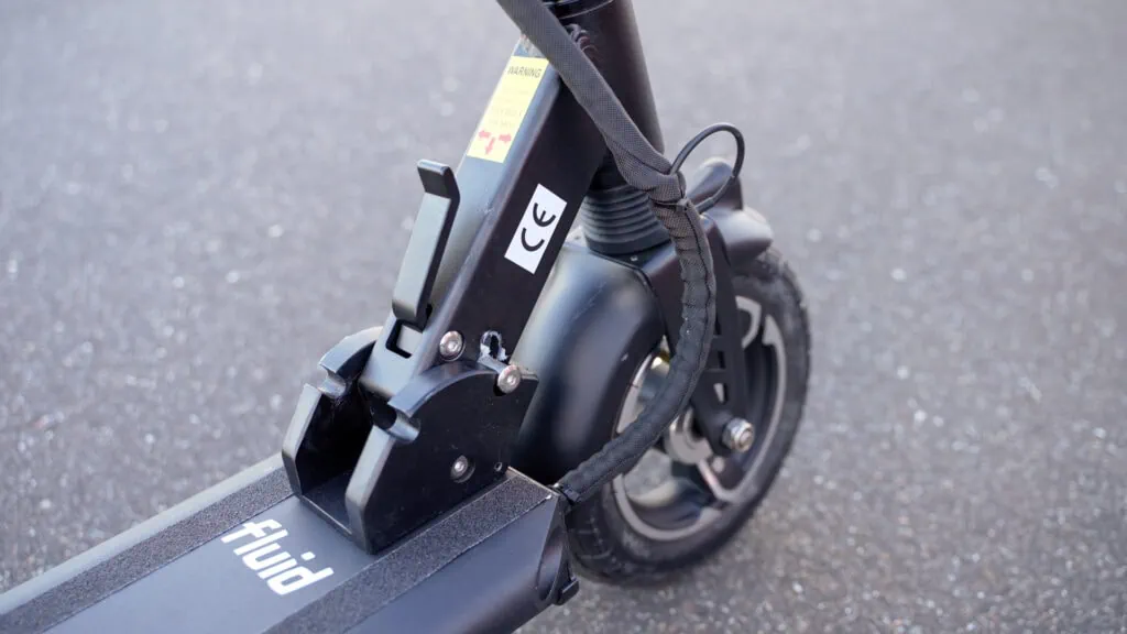 fluid Horizon Electric Scooter Review 51 Folding mechanism on the Fluid Horizon