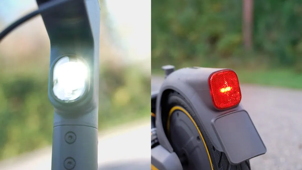 Segway Ninebot Max G2 Review: Most Comfortable Scooter Under $1K 64 Headlight and taillight on Segway Ninebot Max G2