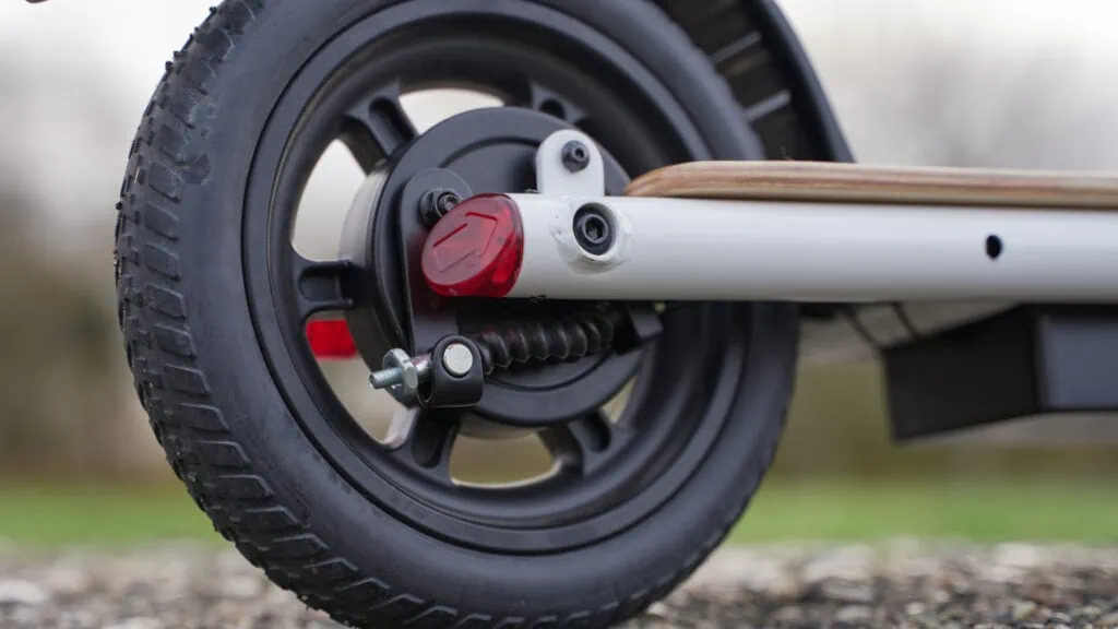 Fluid CityRider Review: Light Weight, High Value 43 Photo of the rear drum brake on the Fluid CityRider
