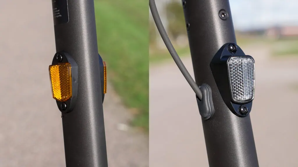 Segway Ninebot Max G2 Review: Most Comfortable Scooter Under $1K 66 Reflectors on the stem of the Segway Ninebot Max G2