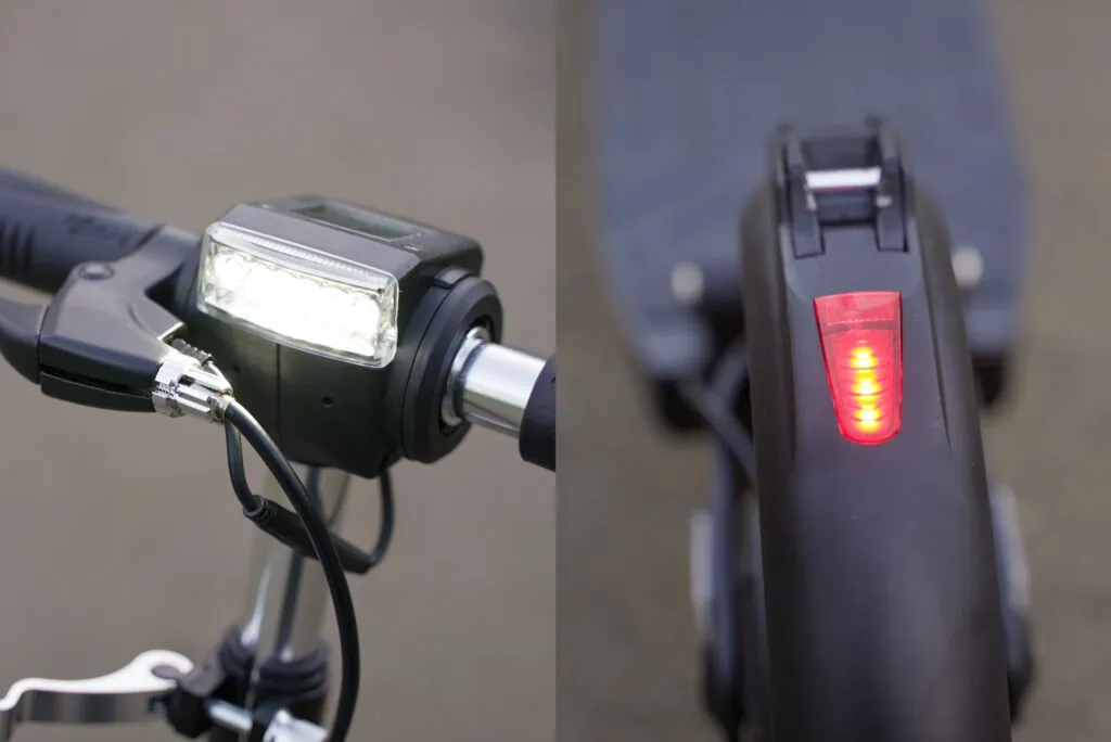Fluid Mosquito Review: Smaller, Faster, Better? 60 Split image of the Fluid Mosquito with the headlight on the left and the taillight on the right