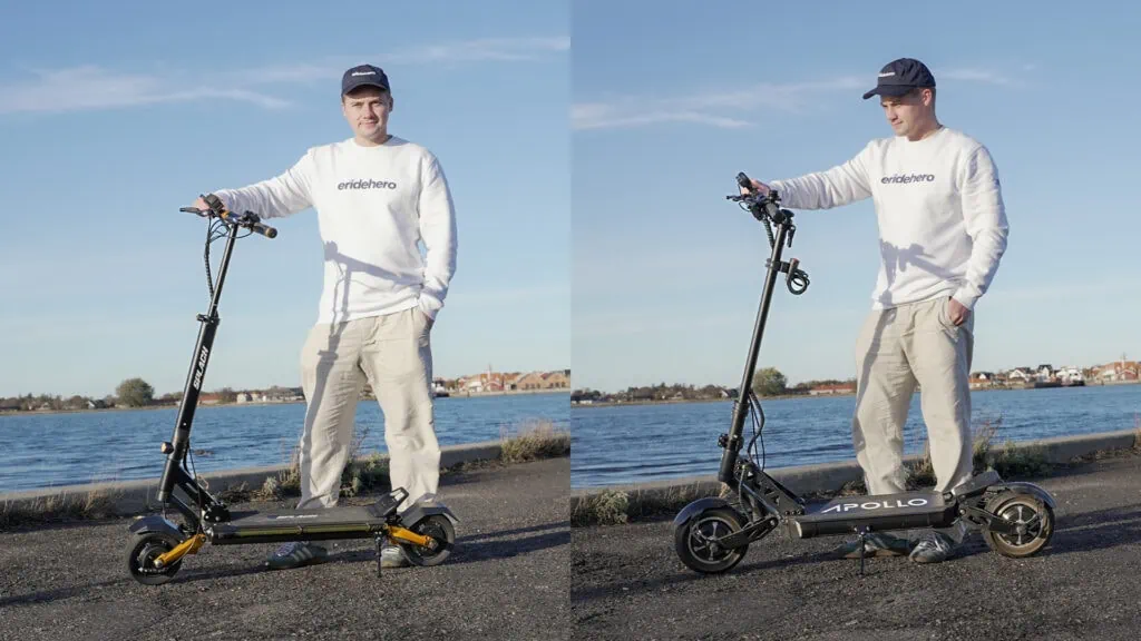 Buying Guide: How To Choose an Electric Scooter 14 Two images of two electric scooter models in the advanced commuter category priced between 1000 and 1500 dollars